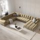 MICADONI  Venstre hjrnesofa i flyel, Mamaia, 7 seter, 327x256x75