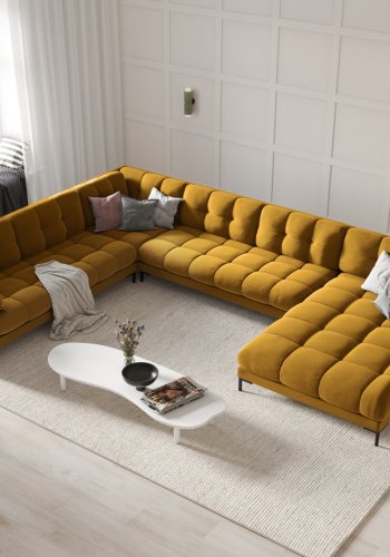 MICADONI  Venstre hjrnesofa i flyel, Mamaia, 7 seter, 327x256x75