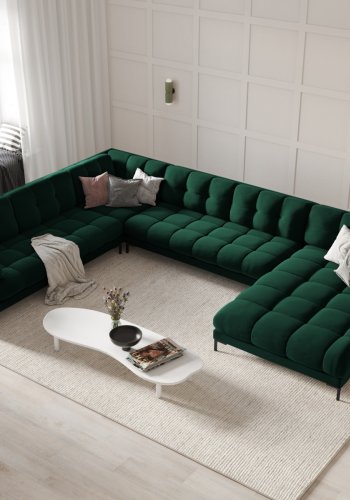 MICADONI  Venstre hjrnesofa i flyel, Mamaia, 7 seter, 327x256x75