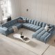 MICADONI  Venstre hjrnesofa i flyel, Mamaia, 7 seter, 327x256x75