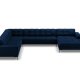 MICADONI  Ecksofa links aus Samt, Mamaia, 7 Sitze, 327 x 256 x 75