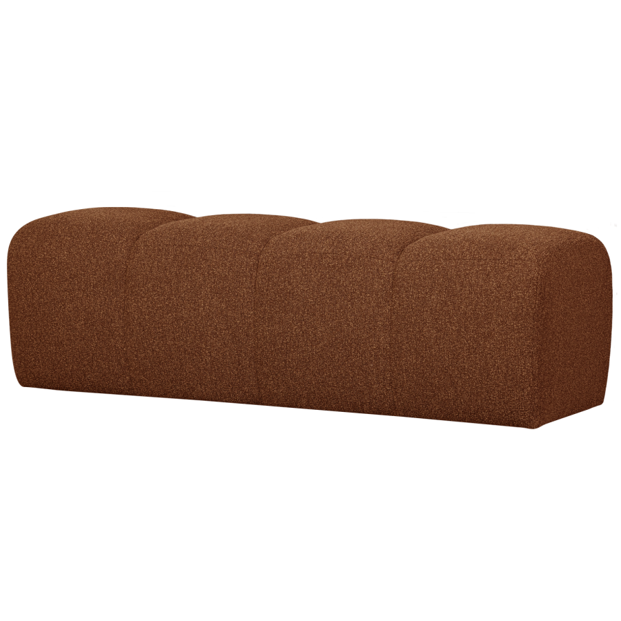 WOOOD MOJO MATBÄNK 164 CM BOUCLE RUSTISK BRUN MELANGE