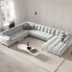 MICADONI  Venstre hjrnesofa i flyel, Mamaia, 7 seter, 327x256x75