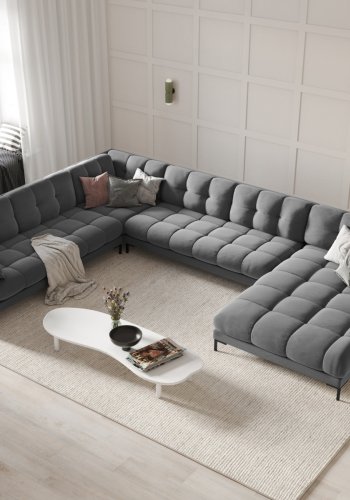 MICADONI  Venstre hjrnesofa i flyel, Mamaia, 7 seter, 327x256x75