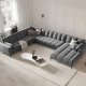 MICADONI  Venstre hjrnesofa i flyel, Mamaia, 7 seter, 327x256x75