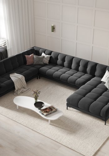 MICADONI  Venstre hjrnesofa i flyel, Mamaia, 7 seter, 327x256x75