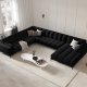 MICADONI  Venstre hjrnesofa i flyel, Mamaia, 7 seter, 327x256x75