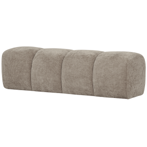 WOOOD MOJO MATBÄNK 164 CM VÄVT RIBBT TYG MÖRK SAND