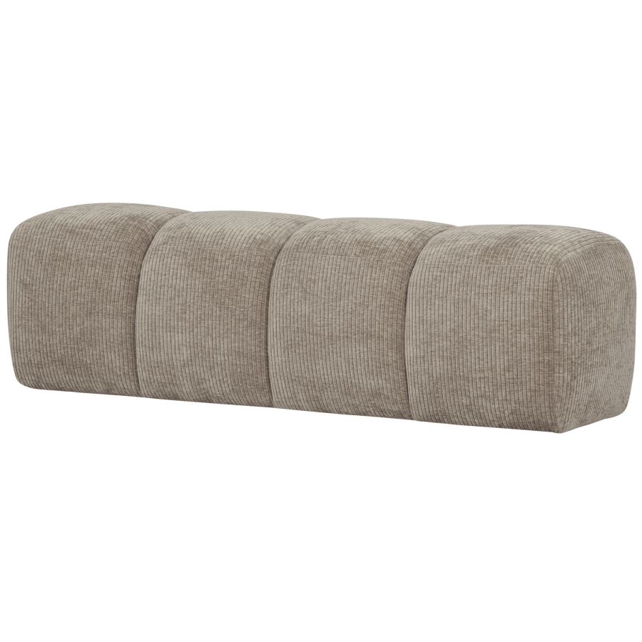 WOOOD MOJO MATBÄNK 164 CM VÄVT RIBBT TYG MÖRK SAND