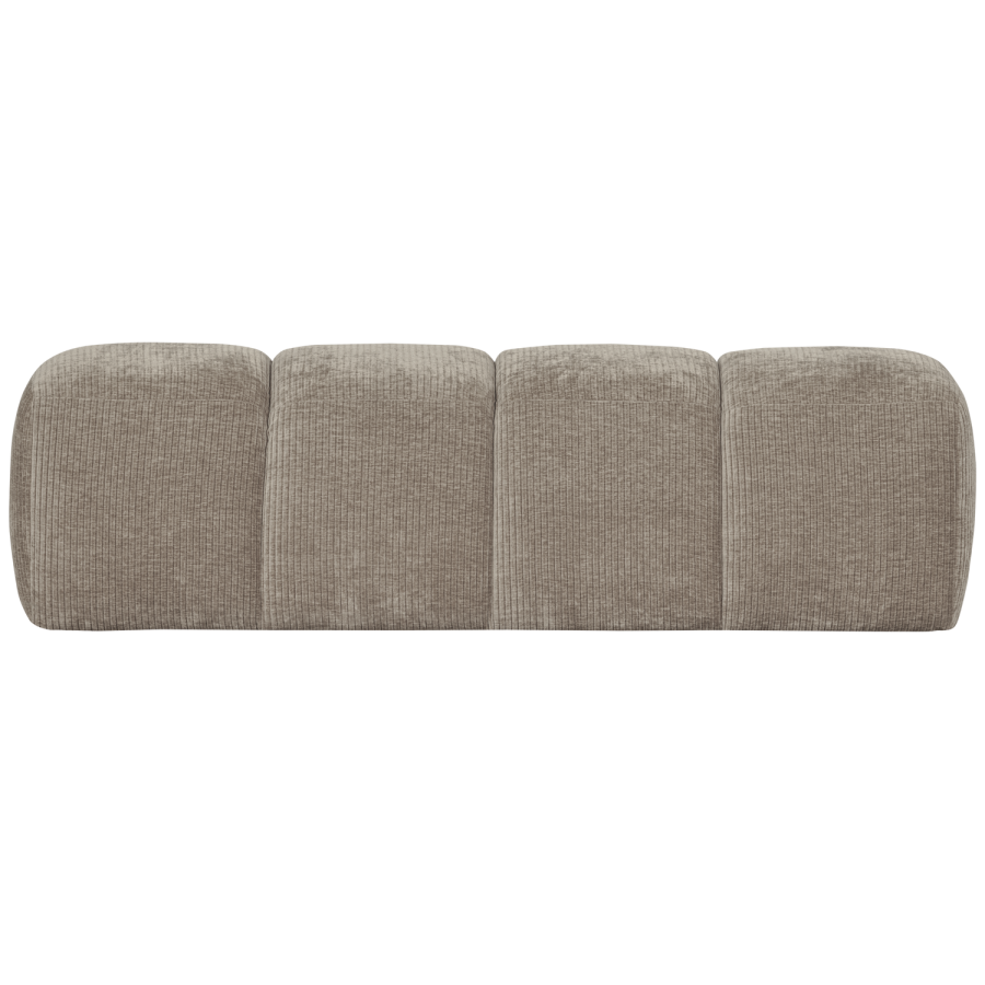 WOOOD MOJO MATBÄNK 164 CM VÄVT RIBBT TYG MÖRK SAND