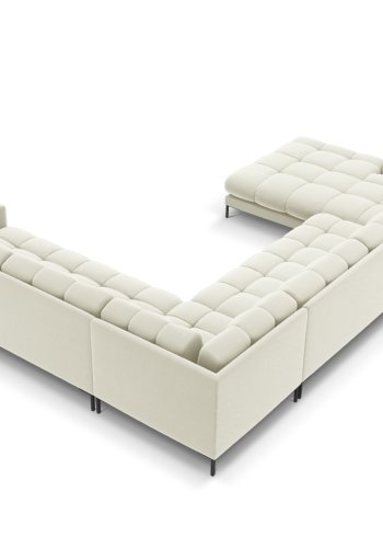 MICADONI  Panoramahjrnesofa til hyre i flyel, Mamaia, 7 seter, 327x256x75