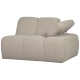 WOOOD MOJO 1-personers sofa med armln, hjre, Boucle, beige meleret