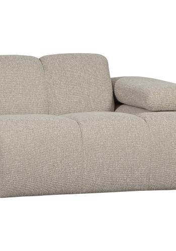WOOOD MOJO 1-personers sofa med armln, hjre, Boucle, beige meleret