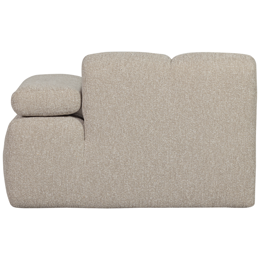 WOOOD MOJO 1-personers sofa med armln, hjre, Boucle, beige meleret