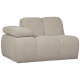 WOOOD MOJO 1-personers sofa med armln, venstre, BOUCLE, beige meleret