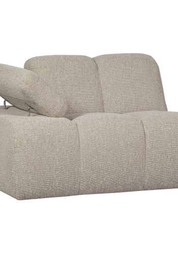 WOOOD MOJO 1-personers sofa med armln, venstre, BOUCLE, beige meleret