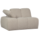 WOOOD MOJO 1-personers sofa med armln, venstre, BOUCLE, beige meleret