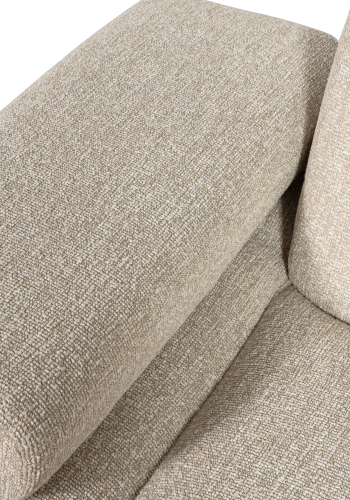 WOOOD MOJO 1-personers sofa med armln, venstre, BOUCLE, beige meleret