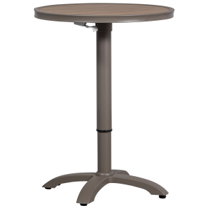 WOOOD JEPPE HÖJDJUSTERBART BARBORD FÖR TRÄDGRD I ALUMINIUM BRUN/GR