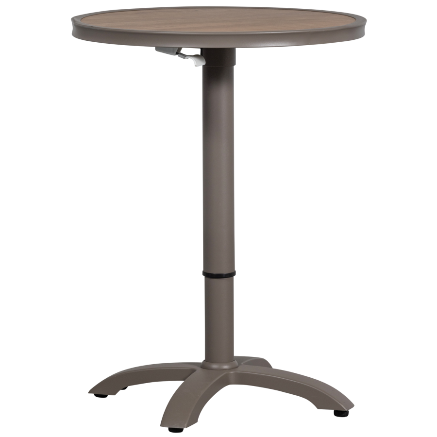 WOOOD JEPPE HÖJDJUSTERBART BARBORD FÖR TRÄDGRD I ALUMINIUM BRUN/GR