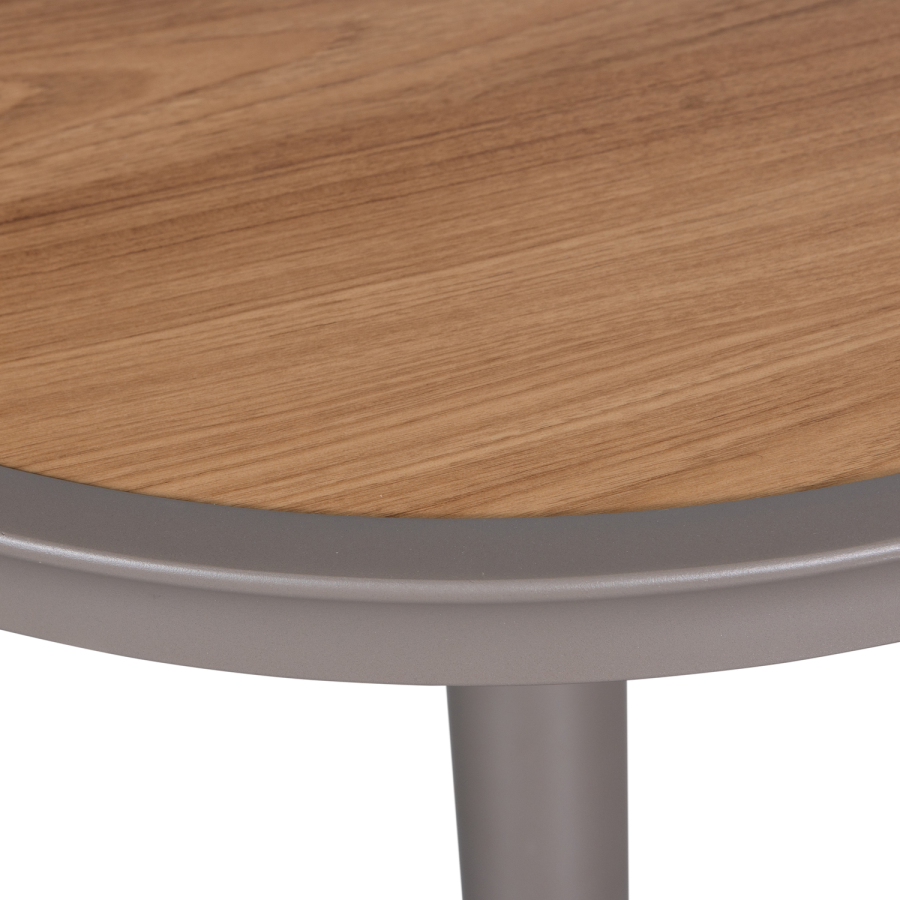 WOOOD JEPPE HÖJDJUSTERBART BARBORD FÖR TRÄDGRD I ALUMINIUM BRUN/GR