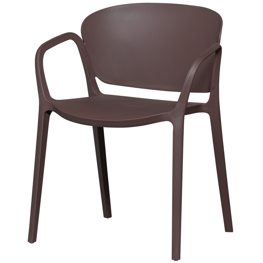 WOOOD BENT HAVESTOL PLASTIK LILLA/BRUN