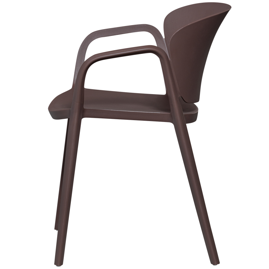 WOOOD BENT HAVESTOL PLASTIK LILLA/BRUN