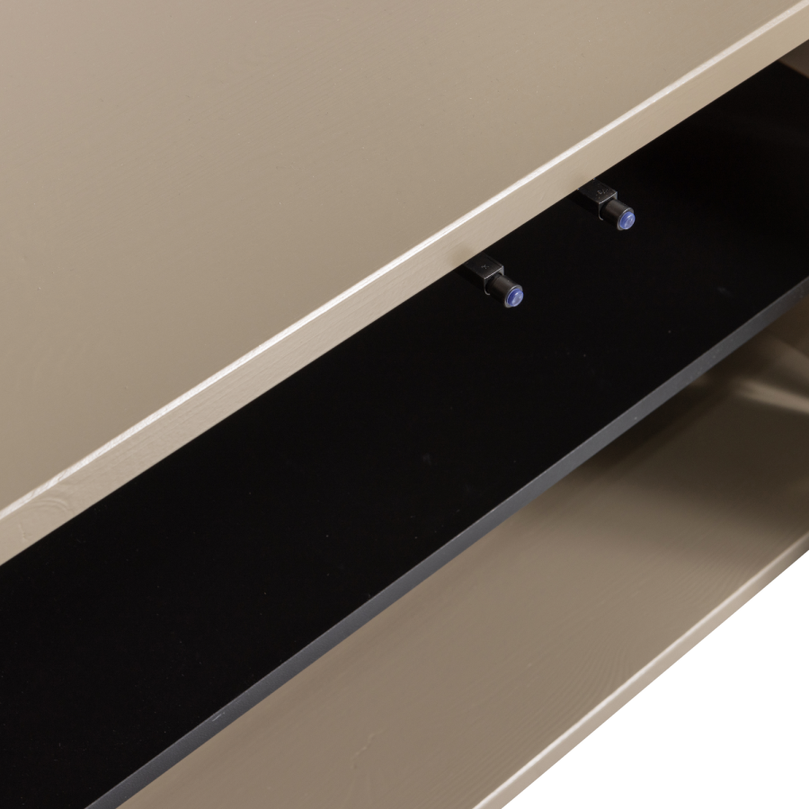 WOOOD Turner TV-bord, m. 3 lger og 2 hylder - brun fyrretr (120x44)