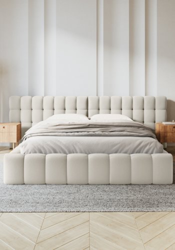 MICADONI  Seng med oppbevaring og dobbel hodegavl, Mamaia, 230x250x100