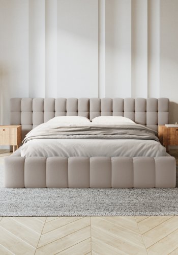 MICADONI  Seng med oppbevaring og dobbel hodegavl, Mamaia, 230x250x100