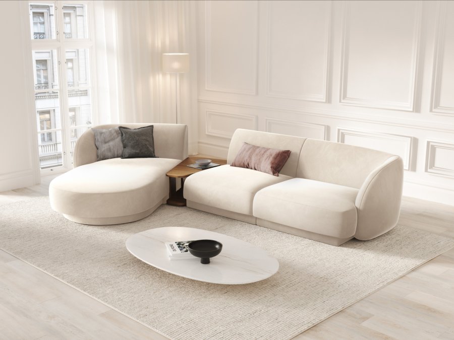 MICADONI  Modulsofa i flyel, venstre, Miley, 3 seter, 300x145x70