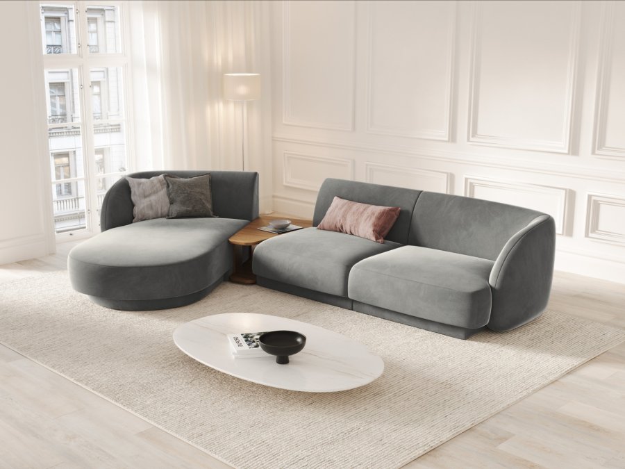 MICADONI  Modulsofa i flyel, venstre, Miley, 3 seter, 300x145x70