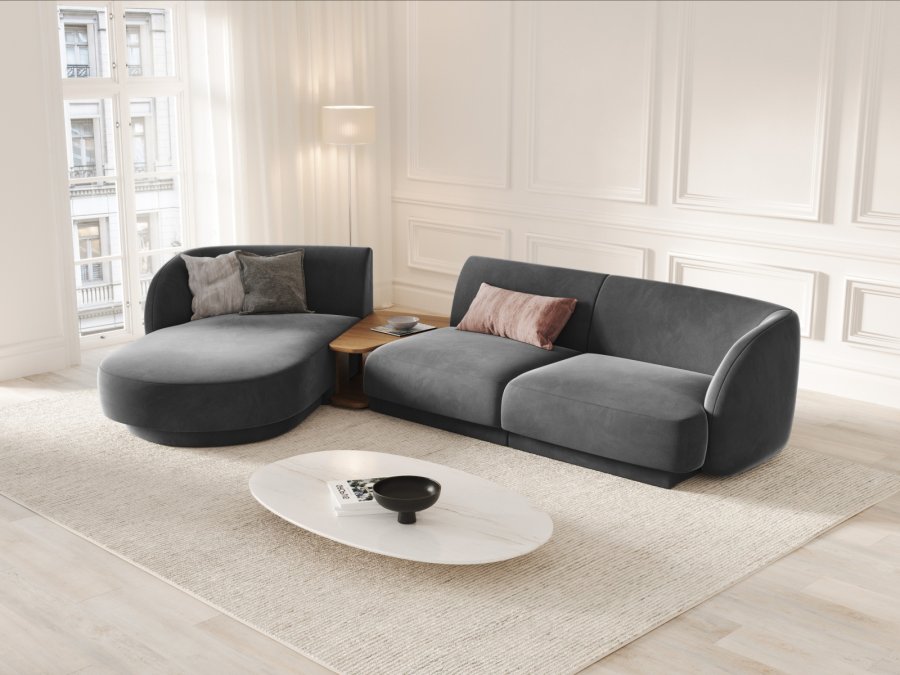 MICADONI  Modulsofa i flyel, venstre, Miley, 3 seter, 300x145x70