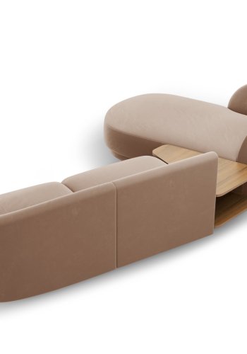 MICADONI  Modulsofa i flyel, venstre, Miley, 3 seter, 300x145x70