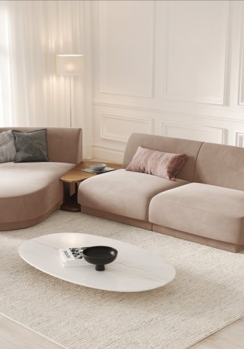 MICADONI  Modulsofa i flyel, venstre, Miley, 3 seter, 300x145x70