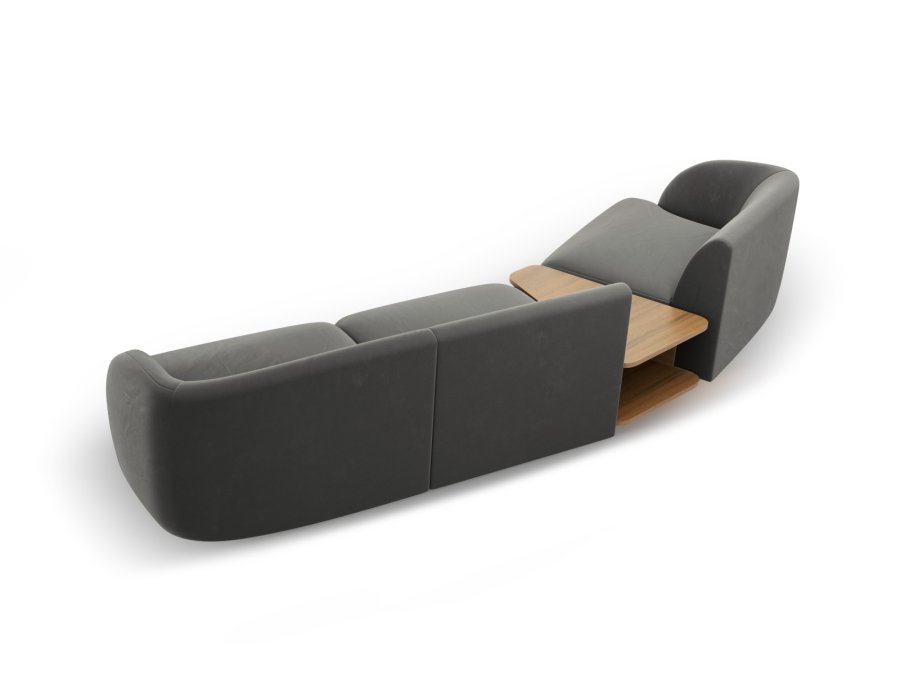 MICADONI  Modulsofa i flyel, venstre, Miley, 3 seter, 300x118x70