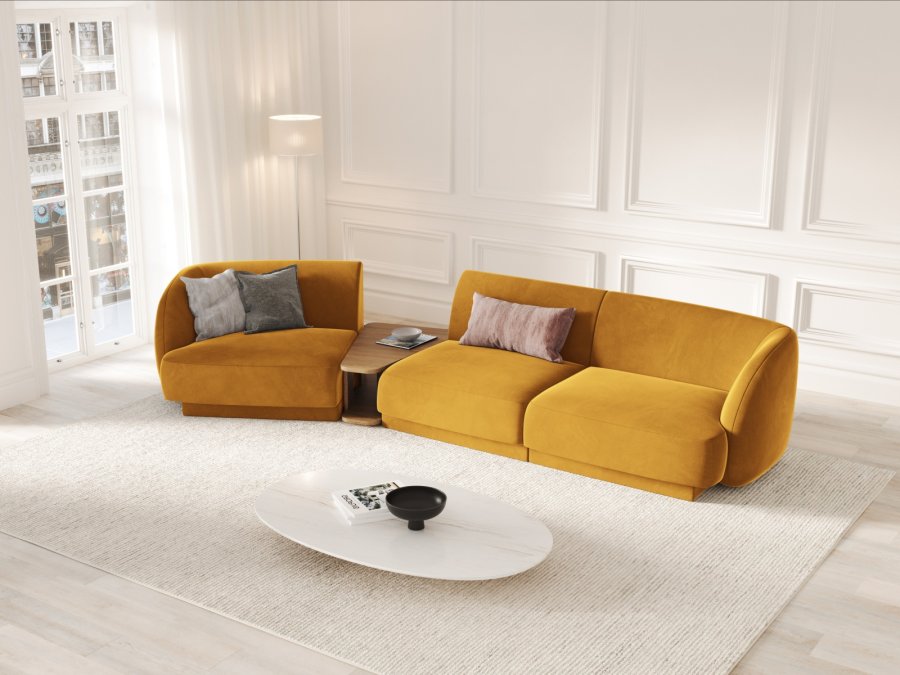 MICADONI  Modulsofa i flyel, venstre, Miley, 3 seter, 300x118x70