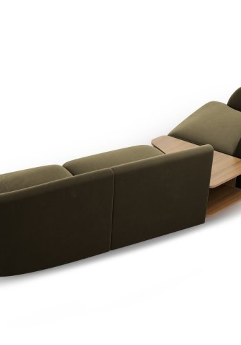 MICADONI  Modulsofa i flyel, venstre, Miley, 3 seter, 300x118x70