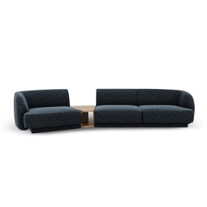 MICADONI Miley 3 pers. modulr sofa, venstre, m. sofabord - kongebl chenille