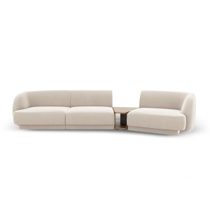 MICADONI Miley 3 pers. modulr sofa, hjre, m. sofabord - lys beige fljl