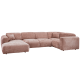 WOOOD CLOUD HJRNESOFA HJREVVET CHENILLE TAUPE/PINK