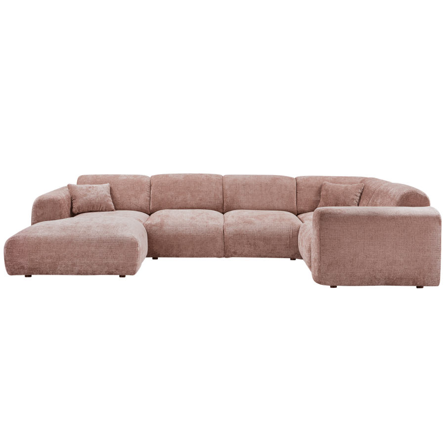 WOOOD CLOUD HJRNESOFA HJREVVET CHENILLE TAUPE/PINK