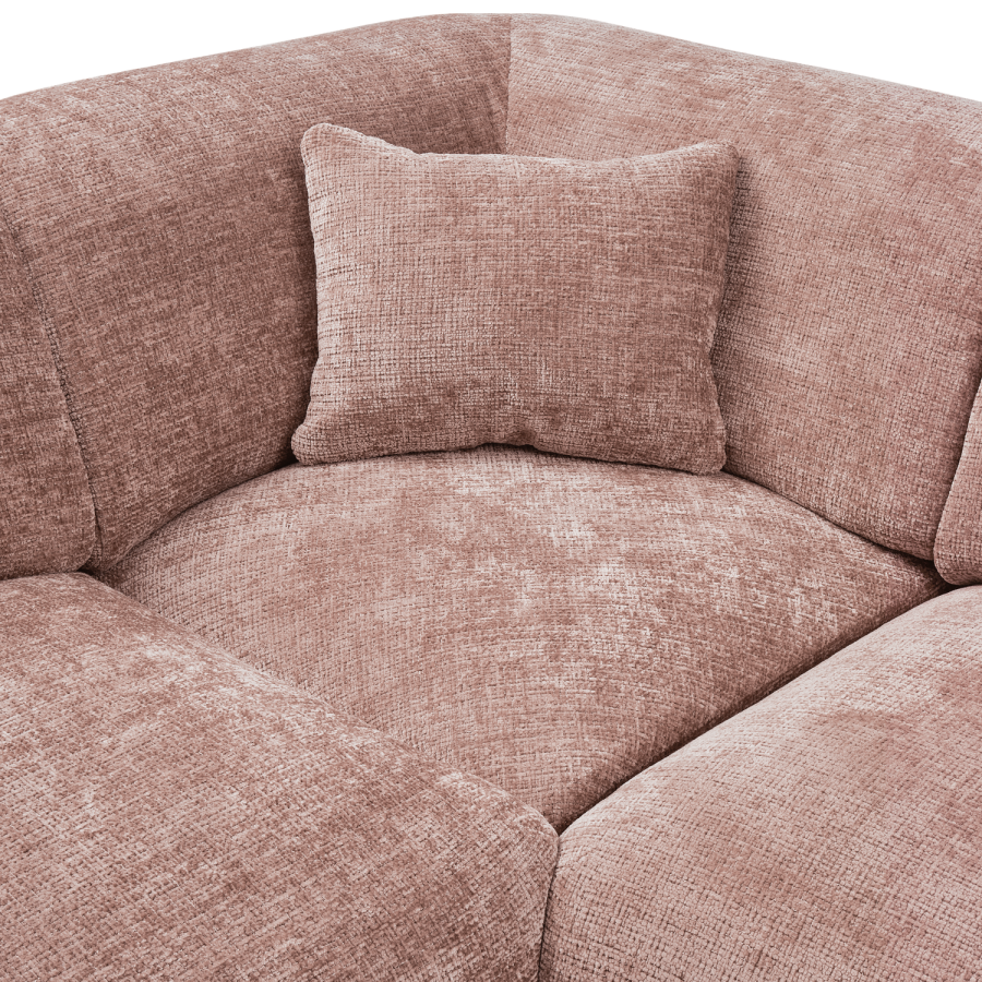 WOOOD CLOUD HJRNESOFA HJREVVET CHENILLE TAUPE/PINK