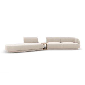 MICADONI Miley 4 pers. modulr sofa, venstre, m. sofabord - lys beige fljl