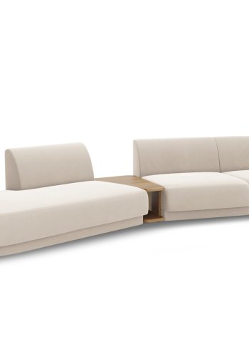 MICADONI  Modulsofa i flyel, venstre, Miley, 4 seter, 360x167x70