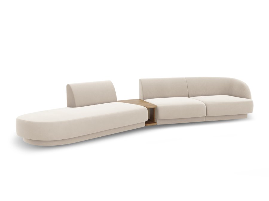 MICADONI  Modulsofa i flyel, venstre, Miley, 4 seter, 360x167x70