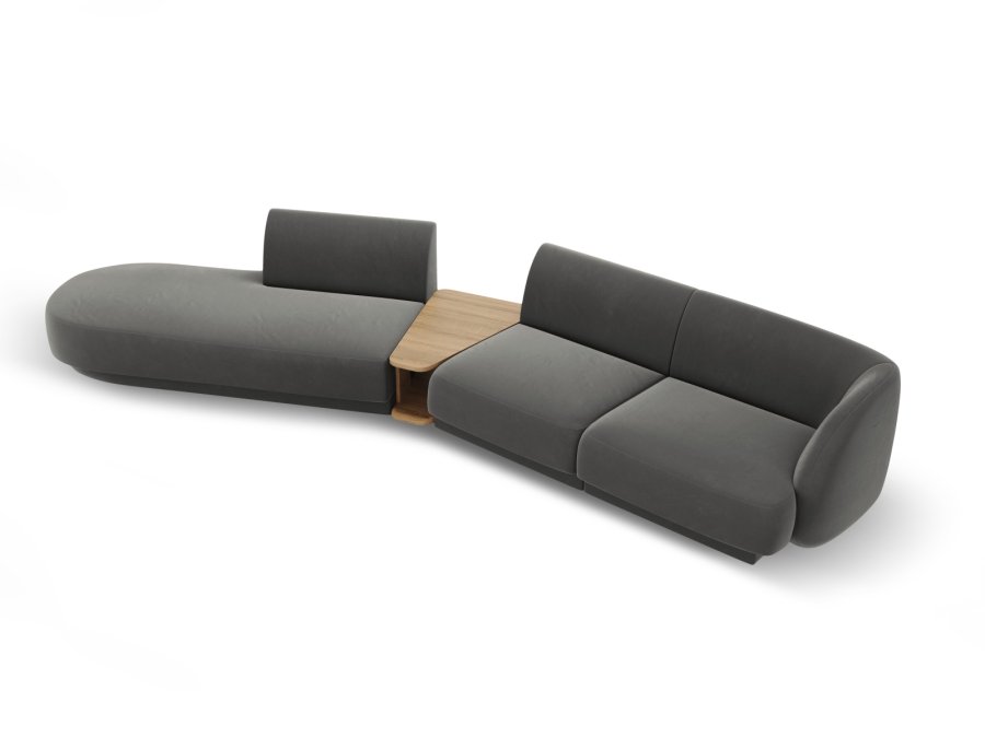 MICADONI  Modulsofa i flyel, venstre, Miley, 4 seter, 360x167x70