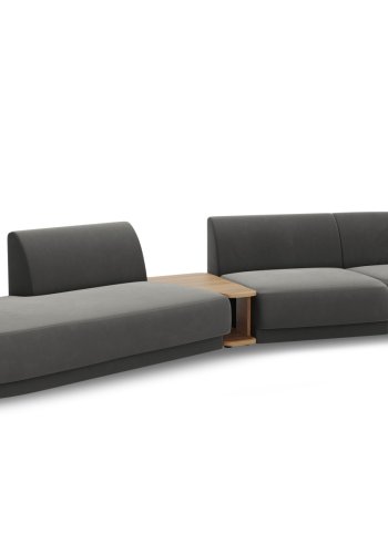 MICADONI  Modulsofa i flyel, venstre, Miley, 4 seter, 360x167x70