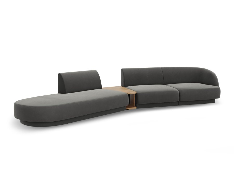 MICADONI  Modulsofa i flyel, venstre, Miley, 4 seter, 360x167x70