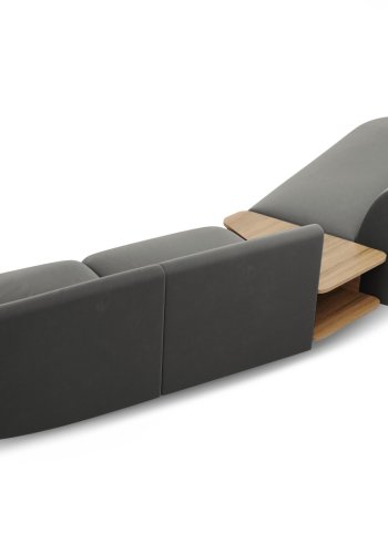 MICADONI  Modulsofa i flyel, venstre, Miley, 4 seter, 360x167x70